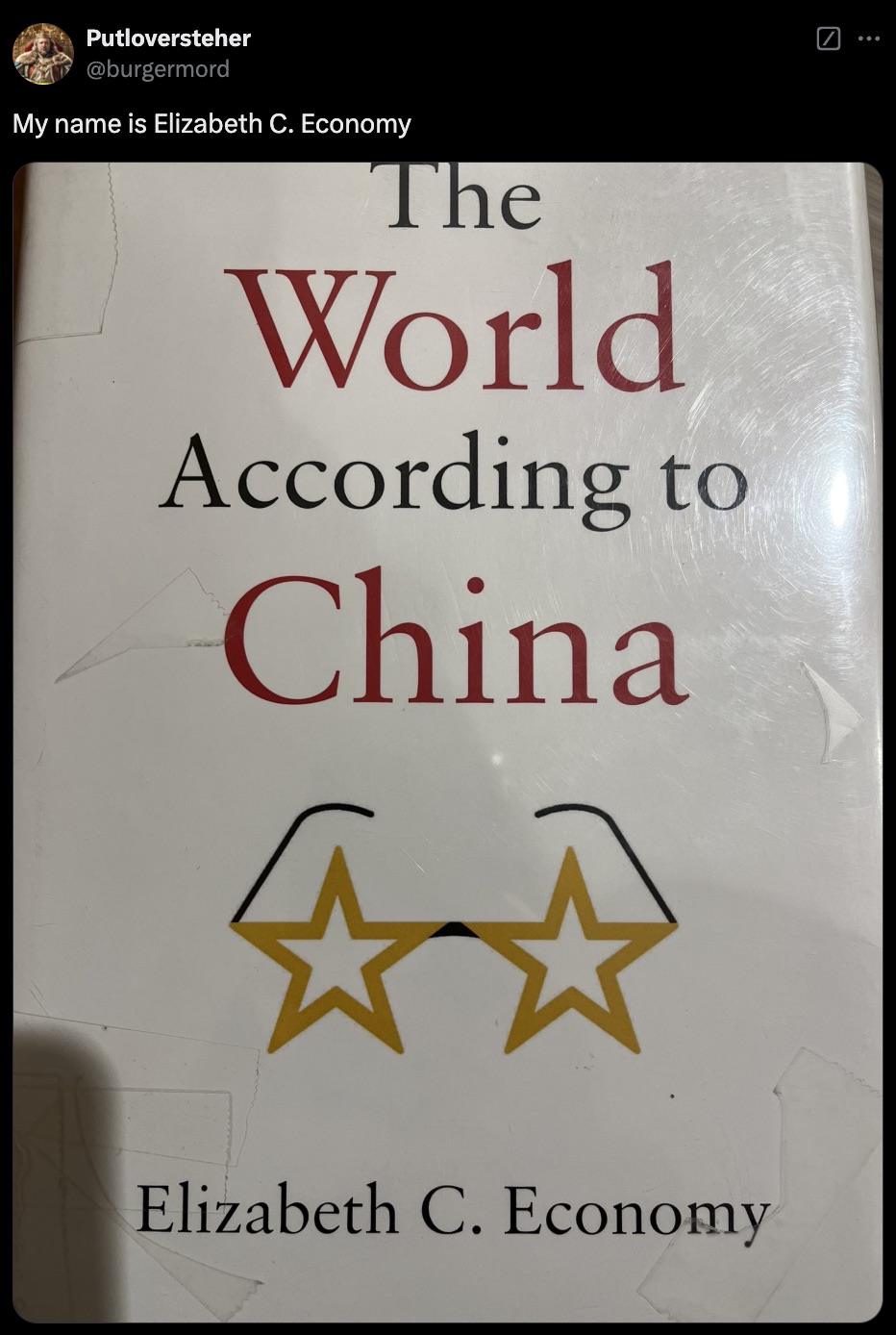 book cover - Putloversteher My name is Elizabeth C. Economy The World According to China Elizabeth C. Economy